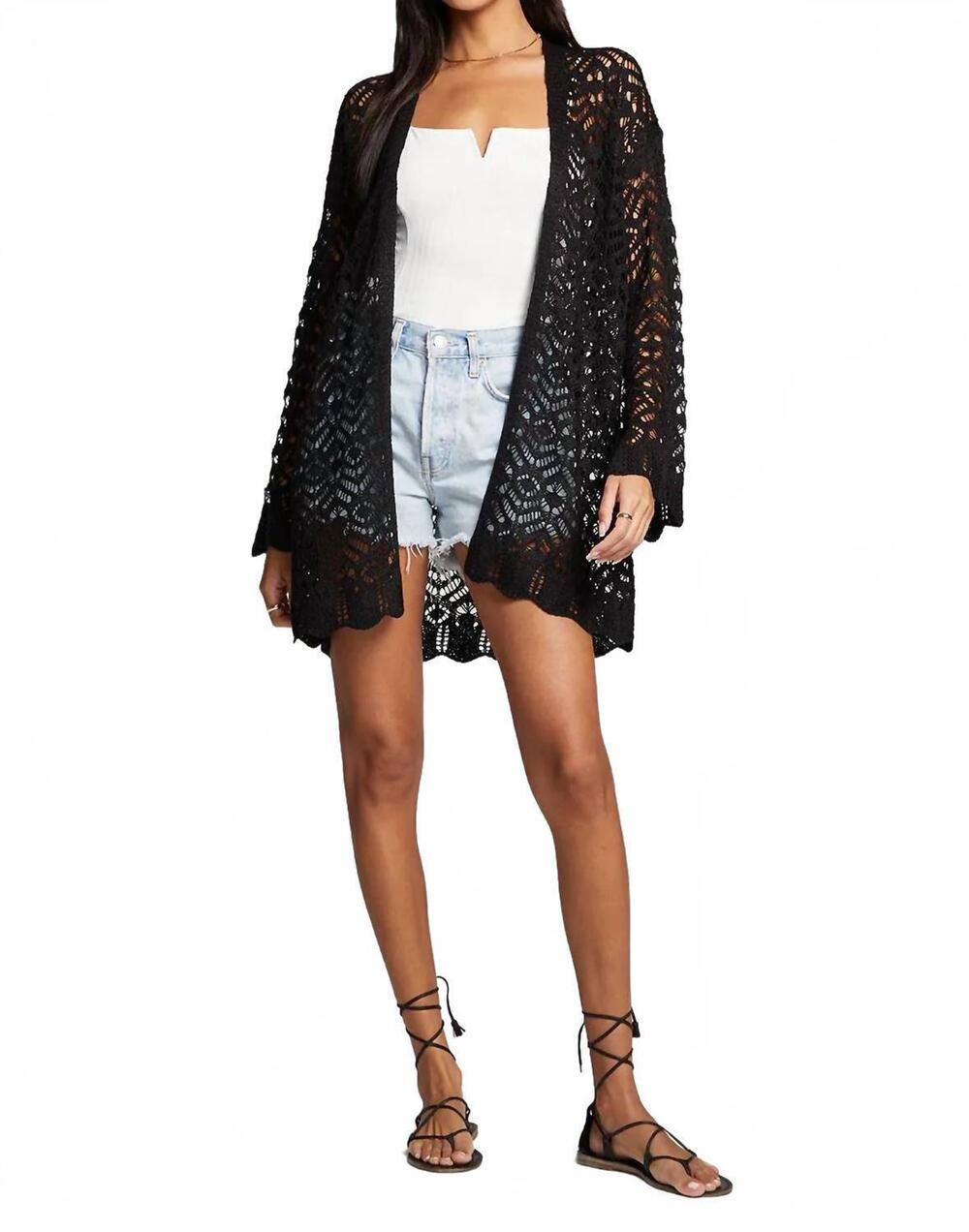 NEW SALTWATER LUXE solana long sleeve sweater in black